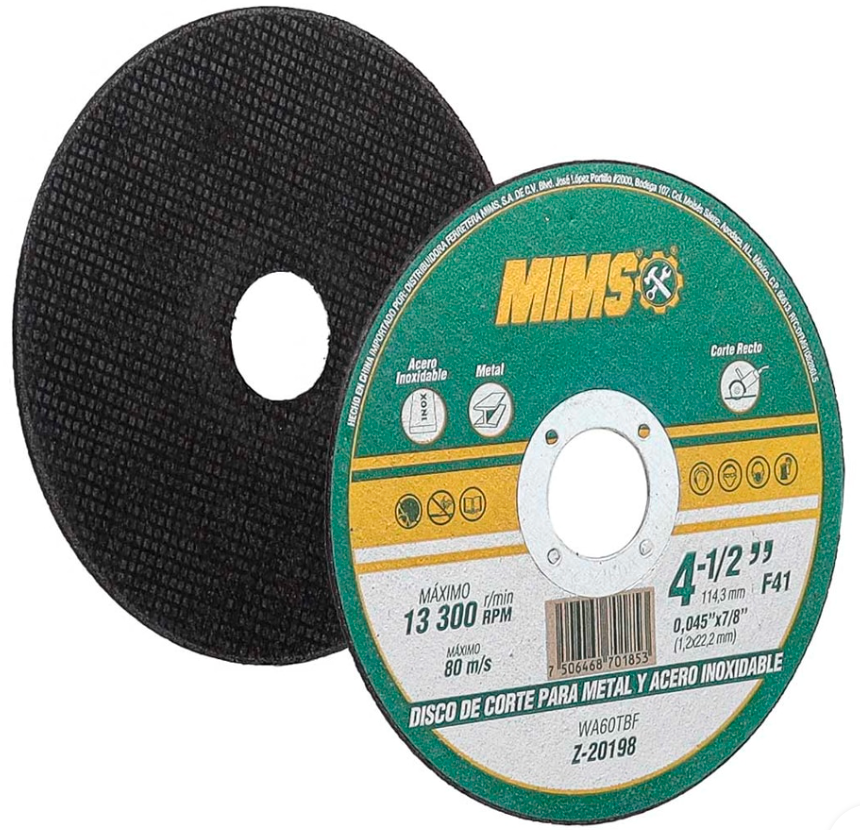 Disco corte Acero inox MIMS  4 1/2"