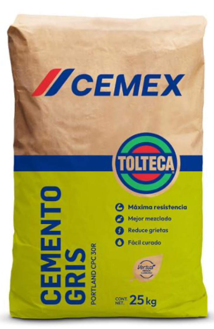 CEMENTO EXTRA GRIS CEMEX 25 KG